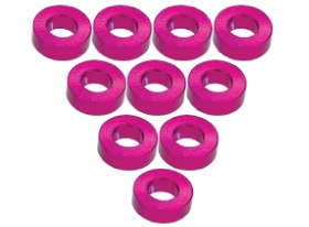 3RACING Sakura Zero Aluminium M3 Flat Washer 2.0mm (10 Pcs) - Pink - 3RAC-WF320/PK