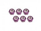 Kyosho Mini-Z MR-015 Mini-Z AWD /MR-01 /MR-02 (MM) /MR-02 (RM) /MR-015 3RACING 2MM ALUMINUM LOCK NUTS (PURPLE) - 3RACING 3RAC-N20/PU/V2