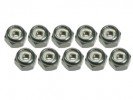 Kyosho Mini-Z MR-015 Mini-Z AWD /MR-01 /MR-02 (MM) /MR-02 (RM) /MR-015 3RACING 2MM ALUMINUM LOCK NUTS (TITANIUM) - 10 PCS - 3RACING 3RAC-N20/TI