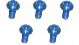 3RACING M3 x 6 AL7075 Button Head Hex Socket - Machine (5 Pcs) Light Blue - TS-BSM306AL/LB