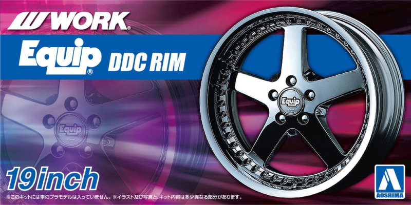 Aoshima 06945 - 1/24 Work Equip DDC RIM 19 inch Wheels and Tires #114