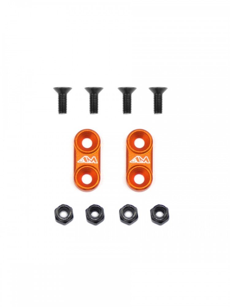 Arrowmax AM-030104 1/10th On-Road Aluminium Wing Mounts (Orange)