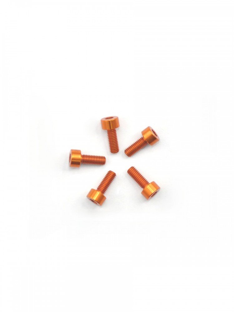 Arrowmax AM-14CH3008-O Aluminium Screw Allen Cilinder Head M3x8 Orange (7075) (5)