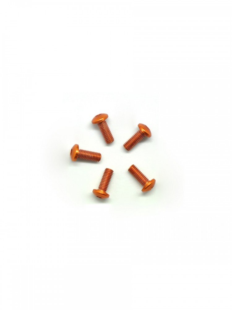 Arrowmax AM-14RH3008-O Aluminium Screw Allen Roundhead M3x8 Orange (7075) (5)