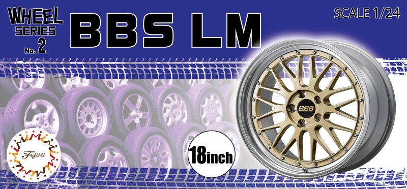 Fujimi 19368 - 1/24 W-02 BBS LM 18 inch Wheels and Tires Set