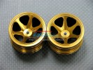 Associated RC 18T Alloy Front/Rear Narrow 3d Sinkage Rims (6 Poles) - 1pr - GPM AR0627F/R/GPM