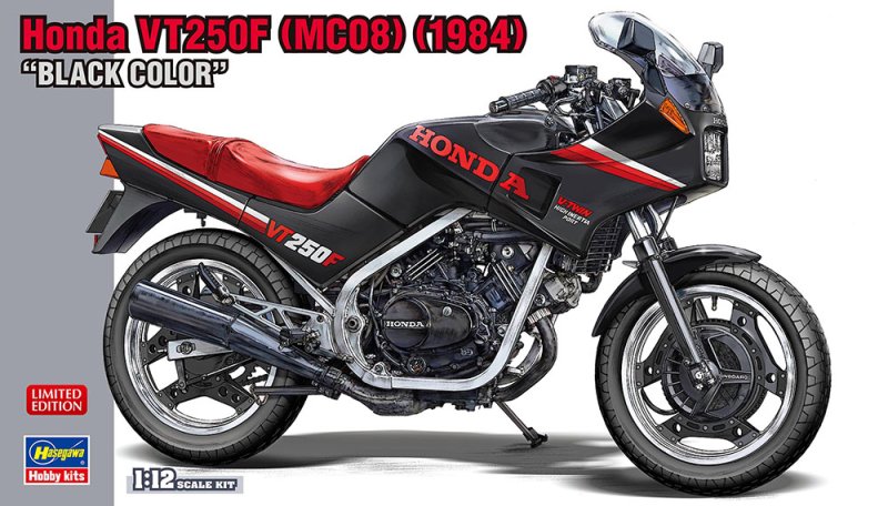 Hasegawa 21755 - 1/12 Honda VT250F (MC08) 1984 Black Color