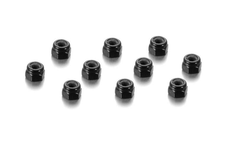 HUDY 296530-K Aluminum Nut M3 - Black (10)