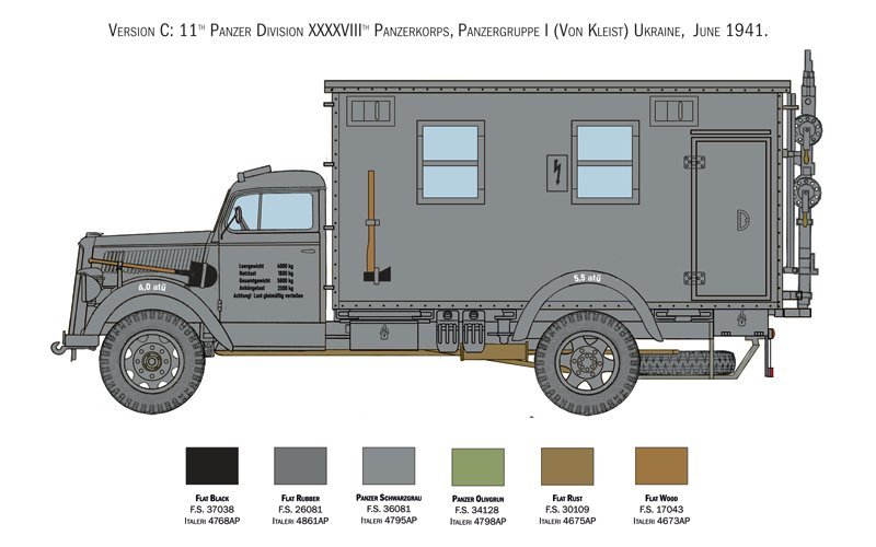 6575 - 1/35 Opel Blitz Radio Truck Italeri