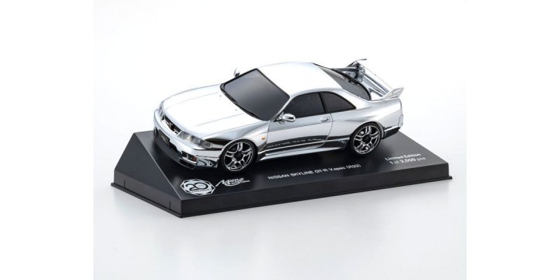 ASC MA020S Mini-Z CUP 20th Anniversary NISSAN SKYLINE GT-R V.Spec (R33)  Chrome Silver - Kyosho MZP438CS