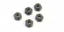 Kyosho 1-N2630NA-GM - Nut(M2.6x3.0)Nylon(Aluminum/Gunmetal/5pc