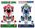 Tamiya 95603_95676 - Jr Hurricane Sonic & Cyclone Magnum Polycarbonate Body Special (AR Chassis) Fully Cowled Mini 4WD 30th Anniversary Combo Set