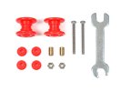 Tamiya 95662 - Jr Low Friction Plastic Double Rollers (Red 13-13mm)