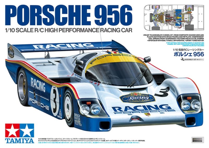 Tamiya 47508 - 1/10 RC Porsche 956 Group C