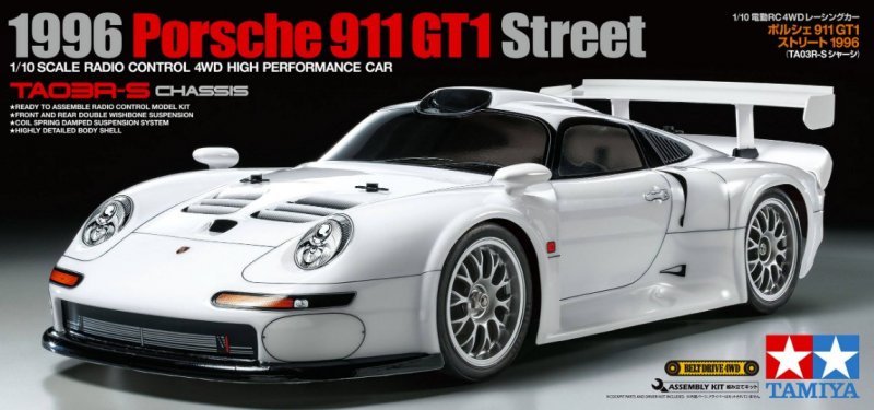 1/10 Porsche 911 GT1 Street (TA03R-S chassis) - Tamiya 47443