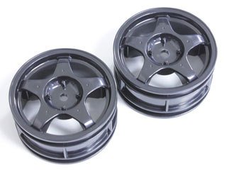 Tamiya 84271 - Black 5-Spoke Wheel (26mm width/Offset 0) 2pcs