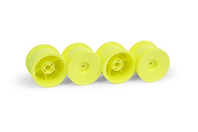 XRAY 389939 M18T Aerodisk Wheels - Yellow (4)