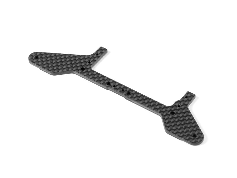 XRAY XR-371166 X12 Carbon Rear POD Lower Plate FOR 1-PIECE Chassis - Front