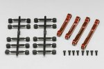 Yokomo Y2-301ARA Aluminum adjustable suspension mount set for YD-2 (Red/Bevel edge)