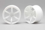 Yokomo RP-6213W8A RP Drift Wheel 6spoke 01 offset 8 White